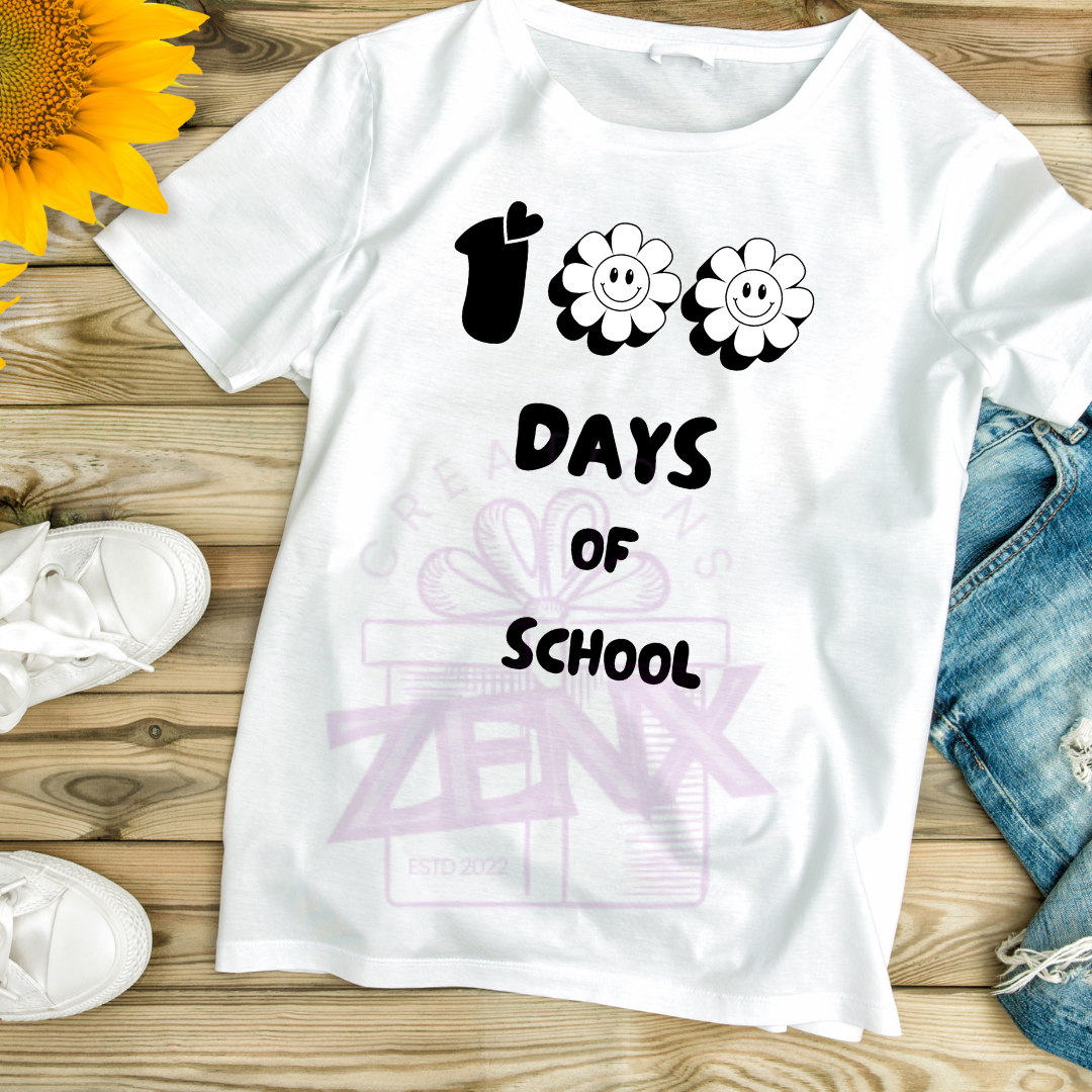 Personalised 100 Days of School T-Shirt | Custom Kids 100 Days Smarter Shirt