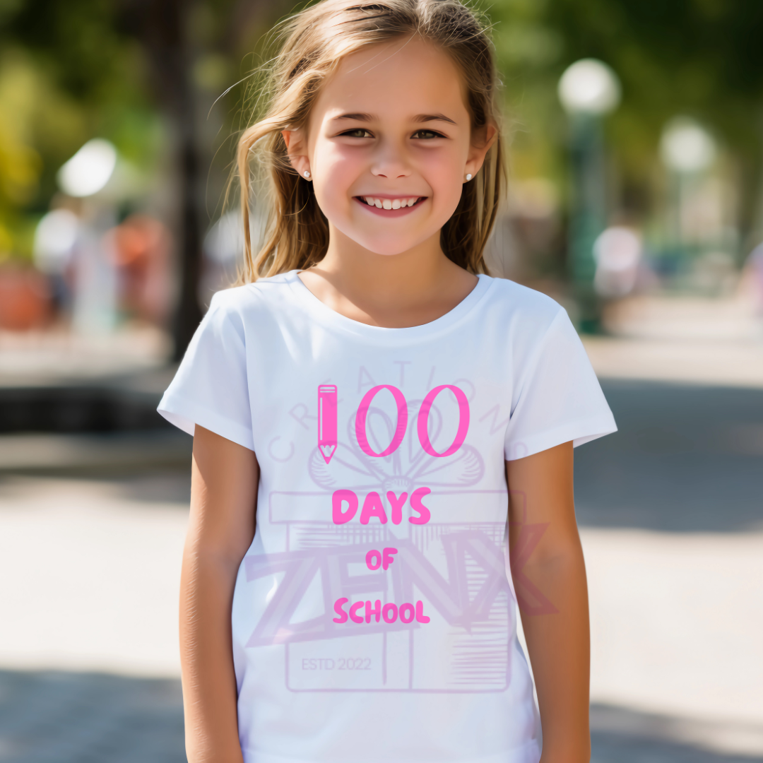 Personalised 100 Days of School T-Shirt | Custom Kids 100 Days Smarter Shirt