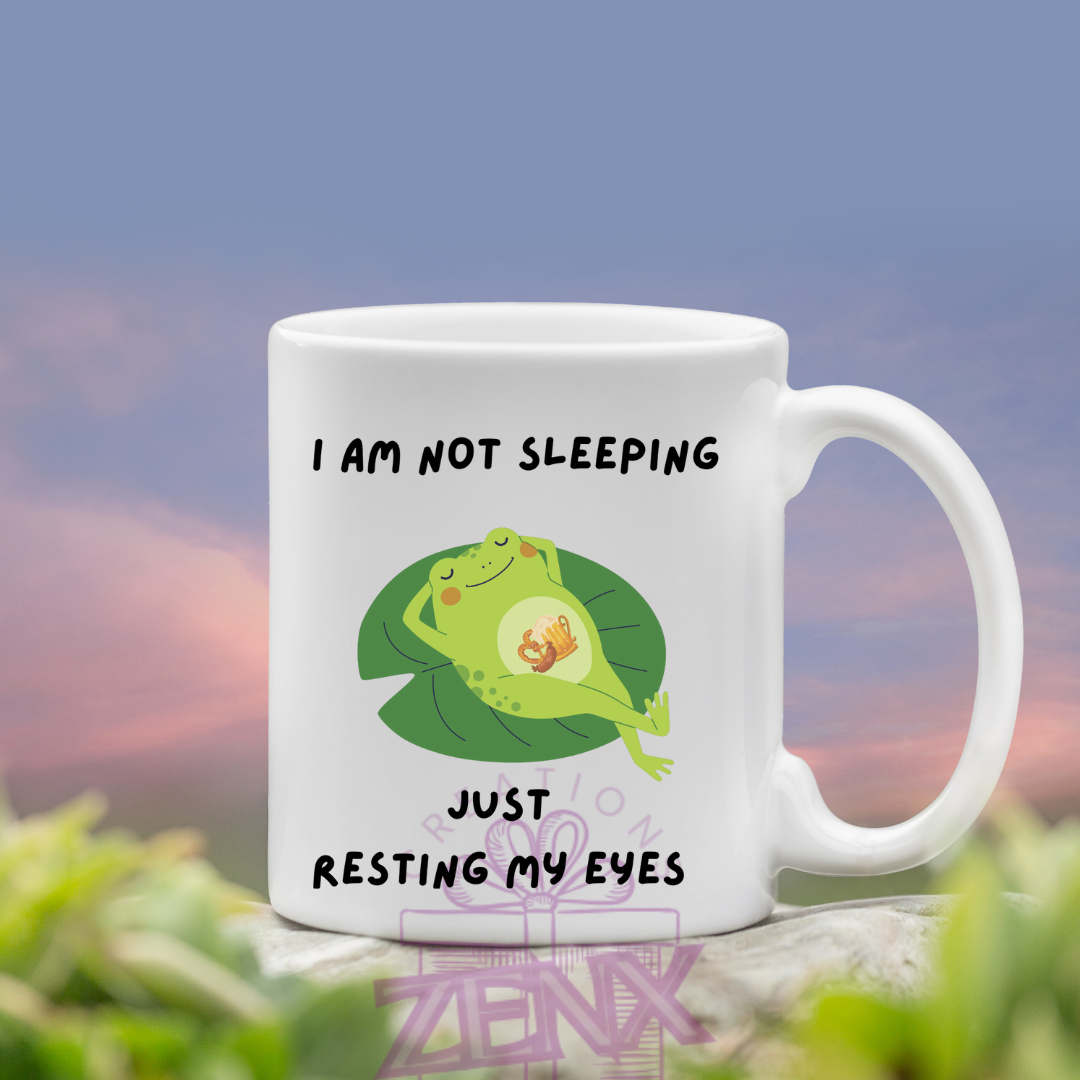 “I’m Not Sleepy, Just Resting My Eyes” Mug – Funny Personalised Father’s Day Gift for Dad