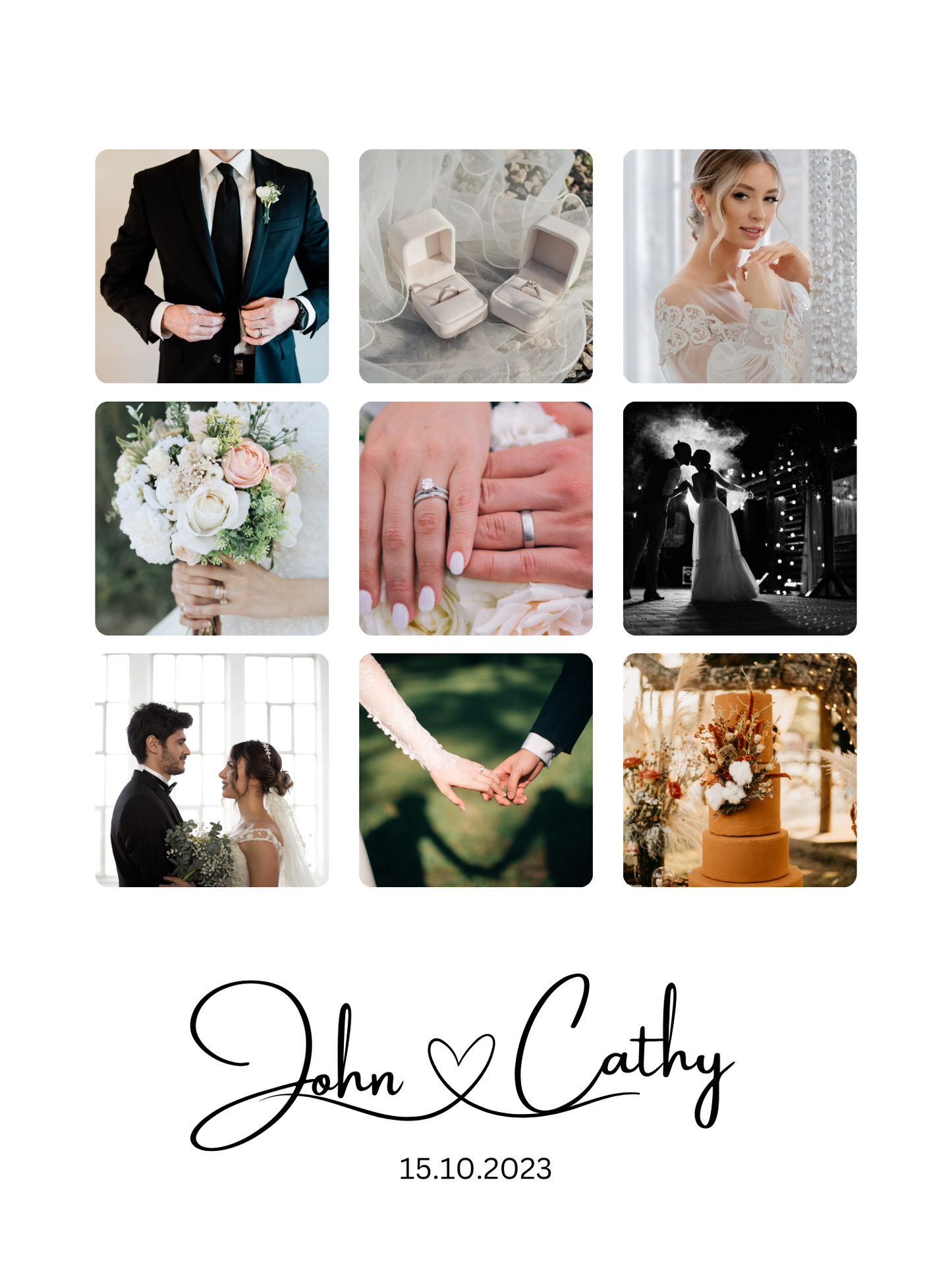 Celebrate Love with a Custom Digital Couple Photo Collage - Perfect Valentine Gift