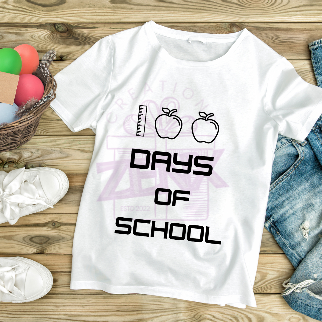 Personalised 100 Days of School T-Shirt | Custom Kids 100 Days Smarter Shirt