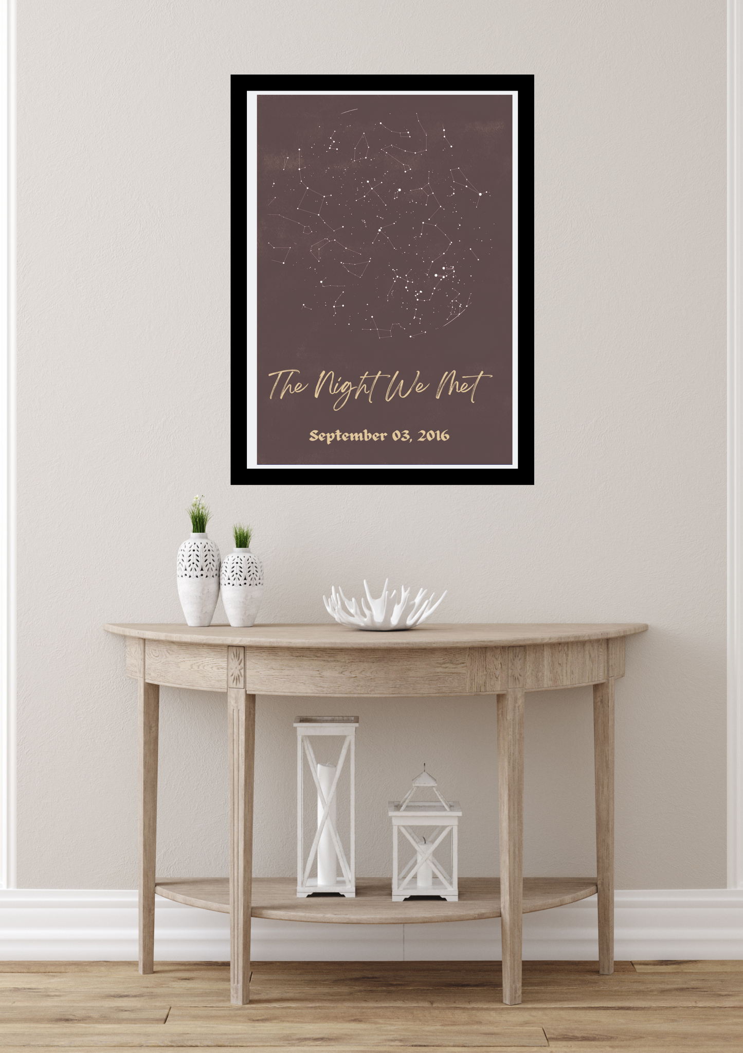 Personalised Star Map Print – Custom Night Sky Art for Your Special Date