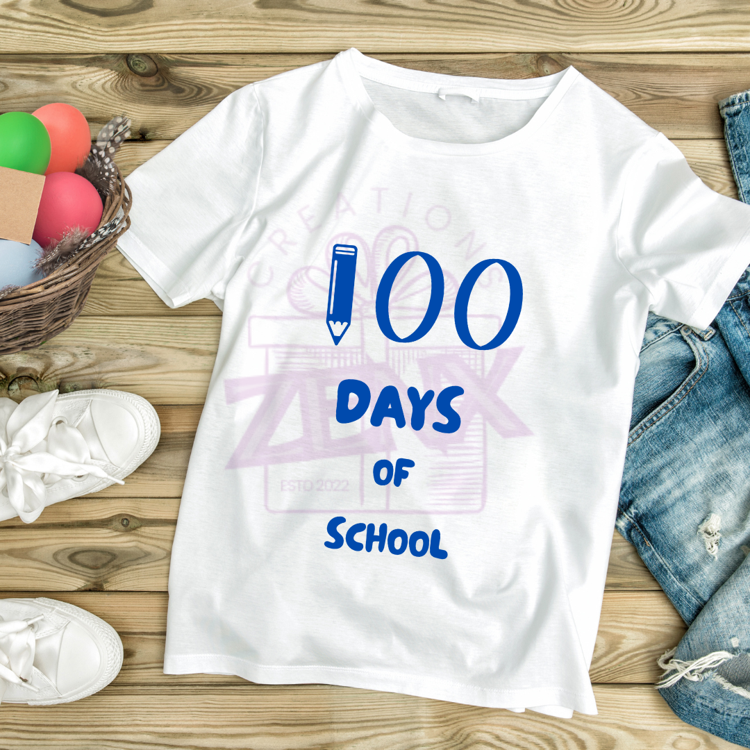 Personalised 100 Days of School T-Shirt | Custom Kids 100 Days Smarter Shirt