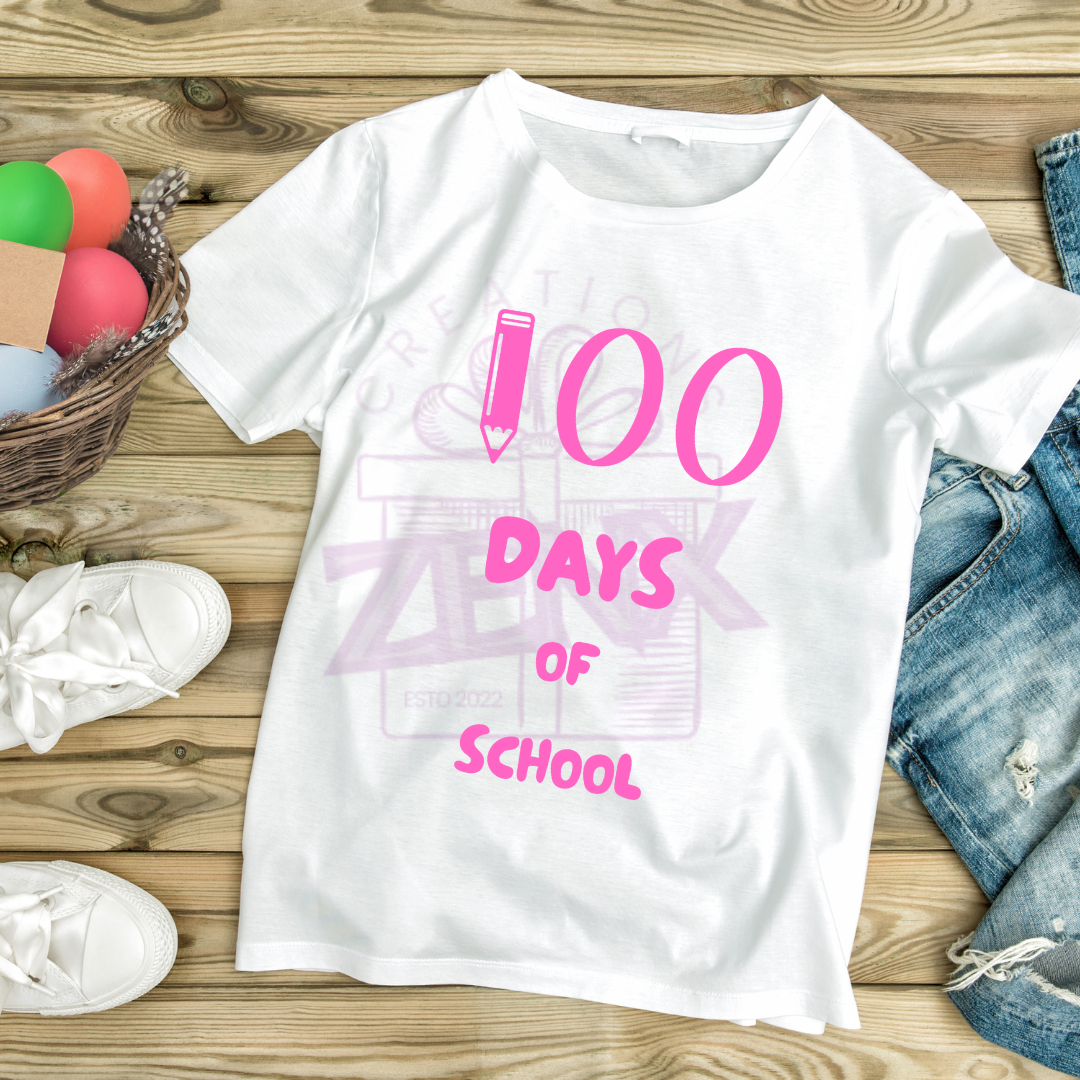 Personalised 100 Days of School T-Shirt | Custom Kids 100 Days Smarter Shirt