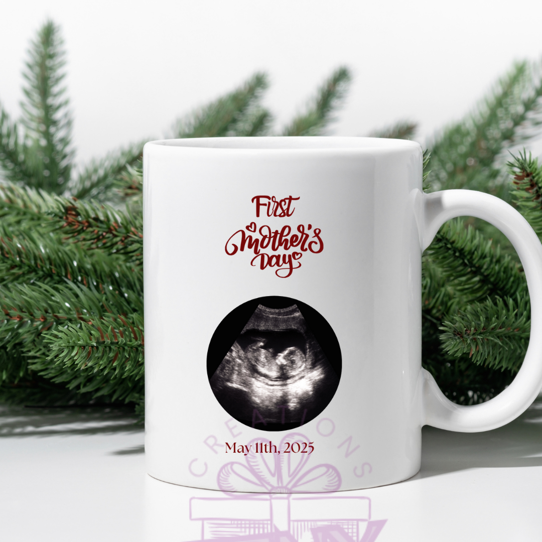 Personalized First Mother's Day Mug – Sonogram Keepsake Gift