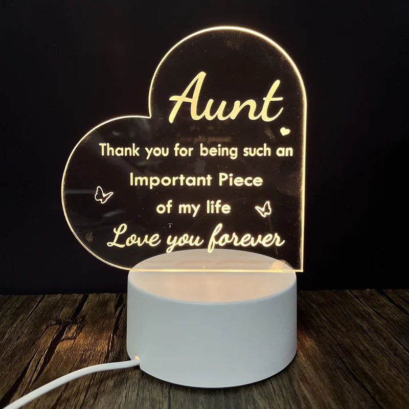 Night Light with Acrylic Engraving