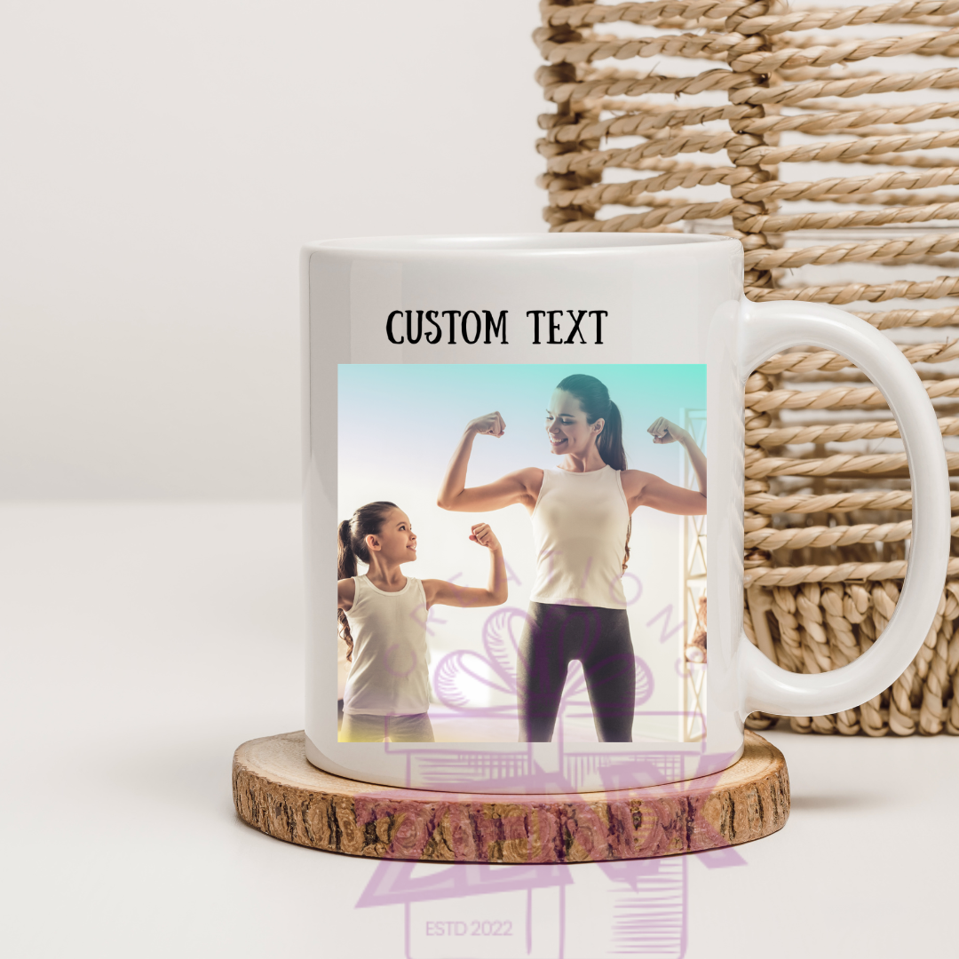 Personalised Photo Mug – Custom Photo & Text Coffee Mug