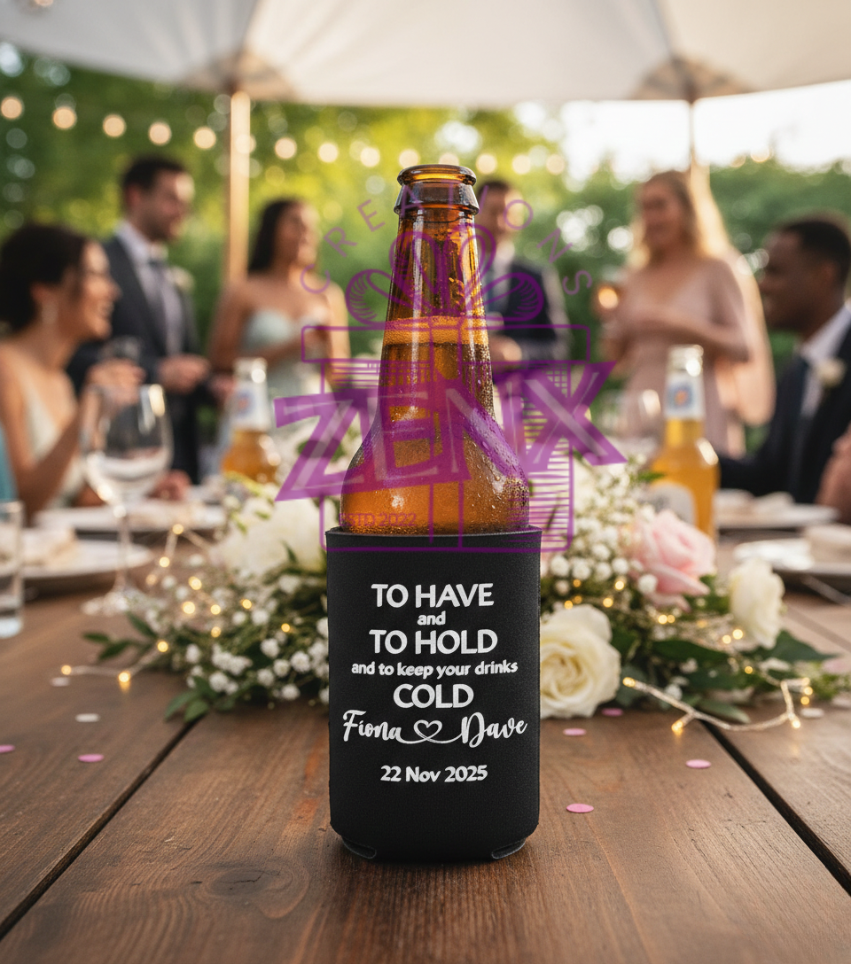 Personalised Wedding Stubby Holders – Custom Bomboniere Made in Australia