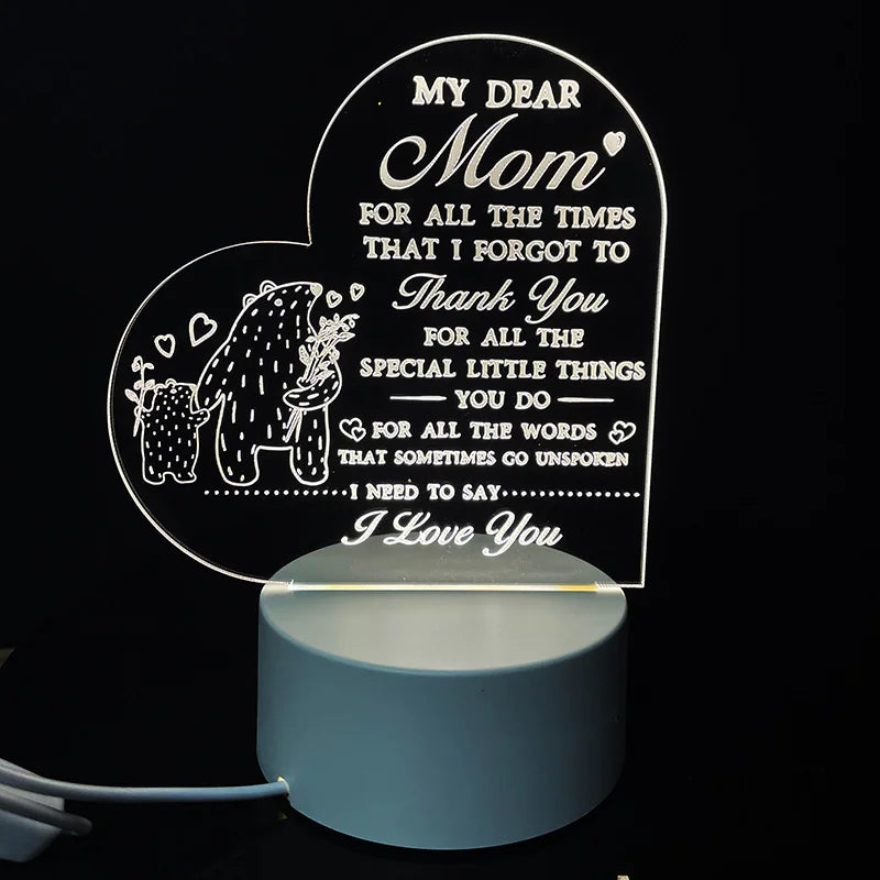 Night Light with Acrylic Engraving