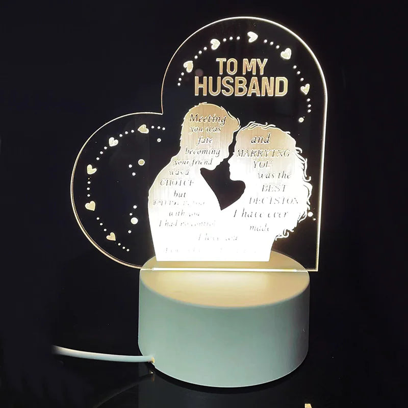 Night Light with Acrylic Engraving