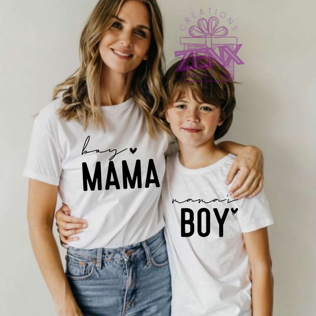 Boy Mama & Mama's Boy Matching T-Shirt Set