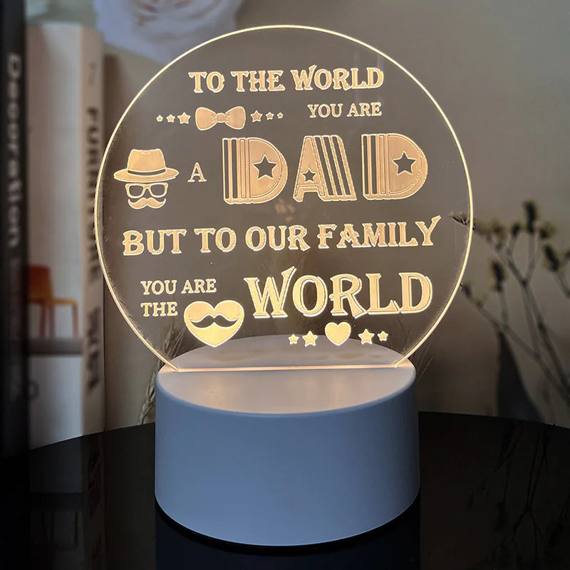 Night Light with Acrylic Engraving