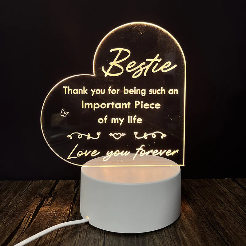 Acrylic Engraved Night Light for a Luxurious Glow