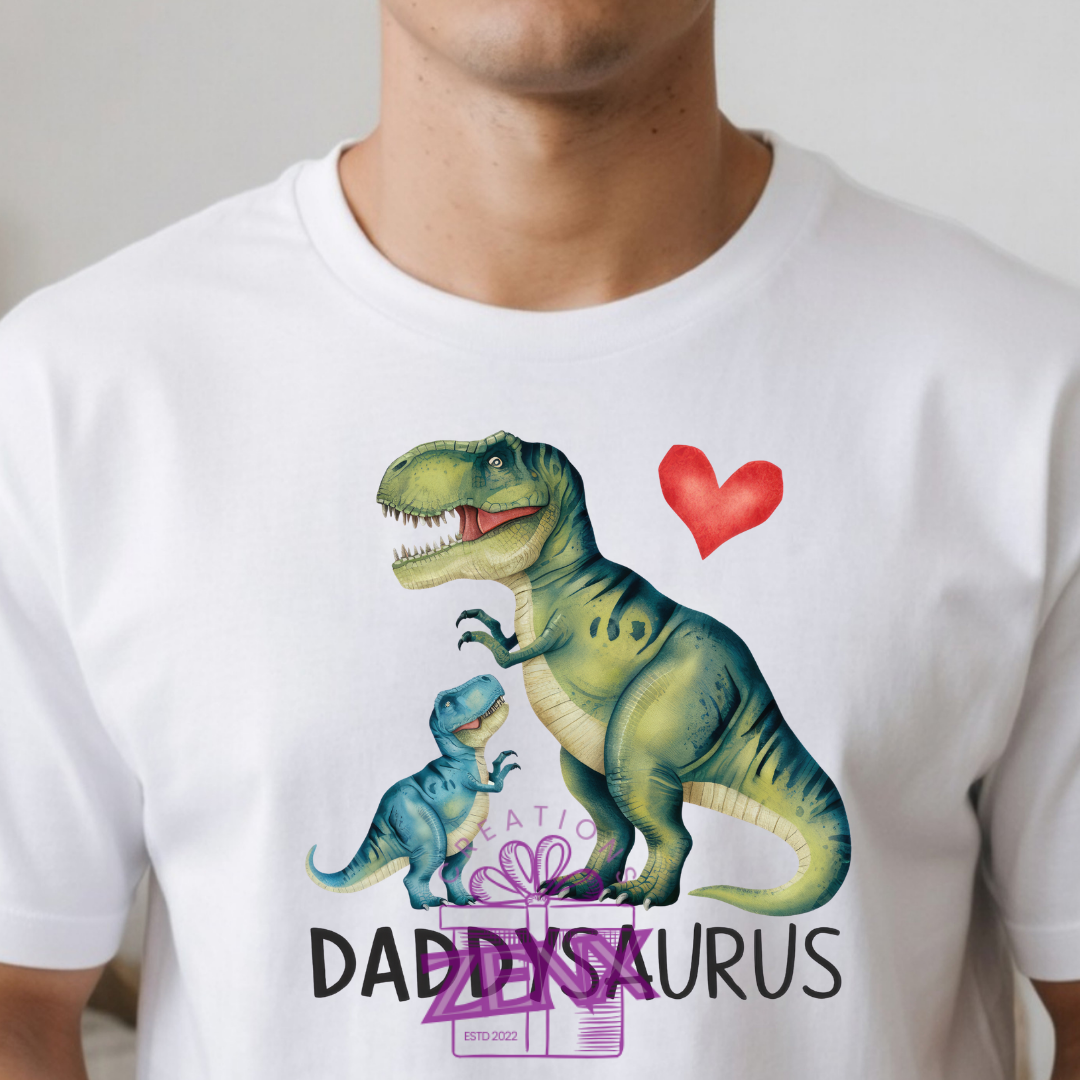 Daddysaurus Dinosaur Dad Shirt | Funny Father's Day T-Rex Tee