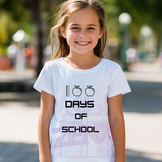 Personalised 100 Days of School T-Shirt | Custom Kids 100 Days Smarter Shirt