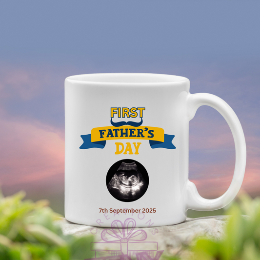 Personalized First Father's Day Mug – Sonogram Keepsake Gift
