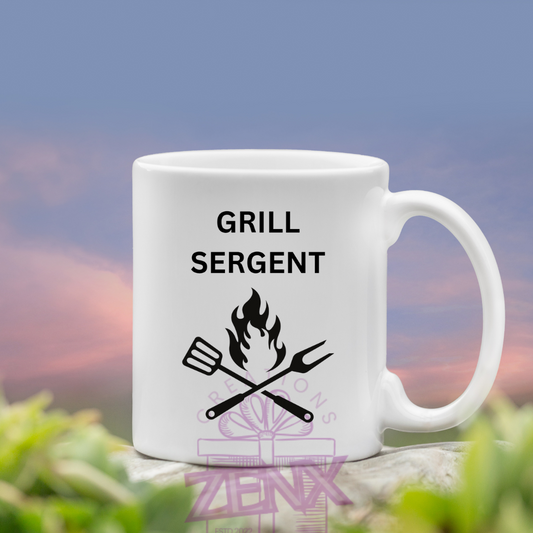 Grill Sergent Personalised Mug – Funny BBQ Father’s Day Gift | Melbourne Pickup & Australia-Wide Shipping