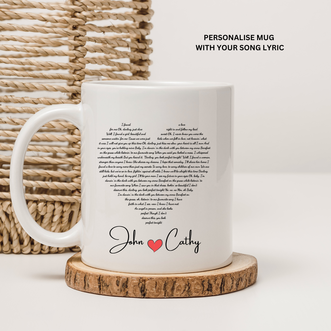 Personalised Coffee Mug with Your Favorite Song Lyrics – The Perfect Valentine’s Gift
