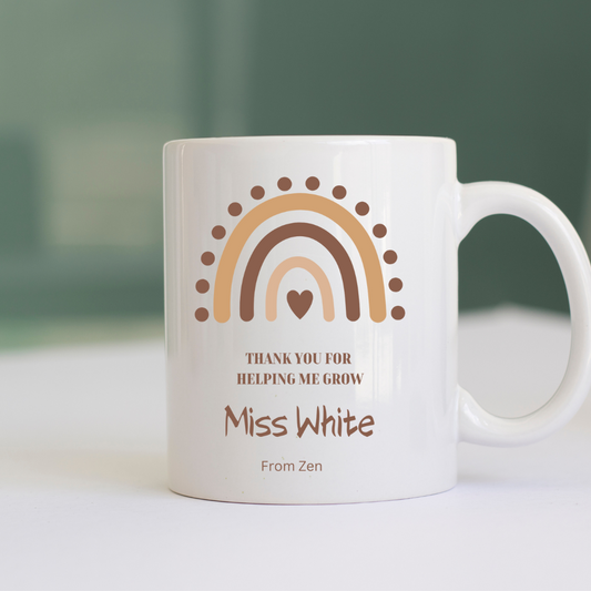 Thank you for helping me grow Teacher Boho Mug