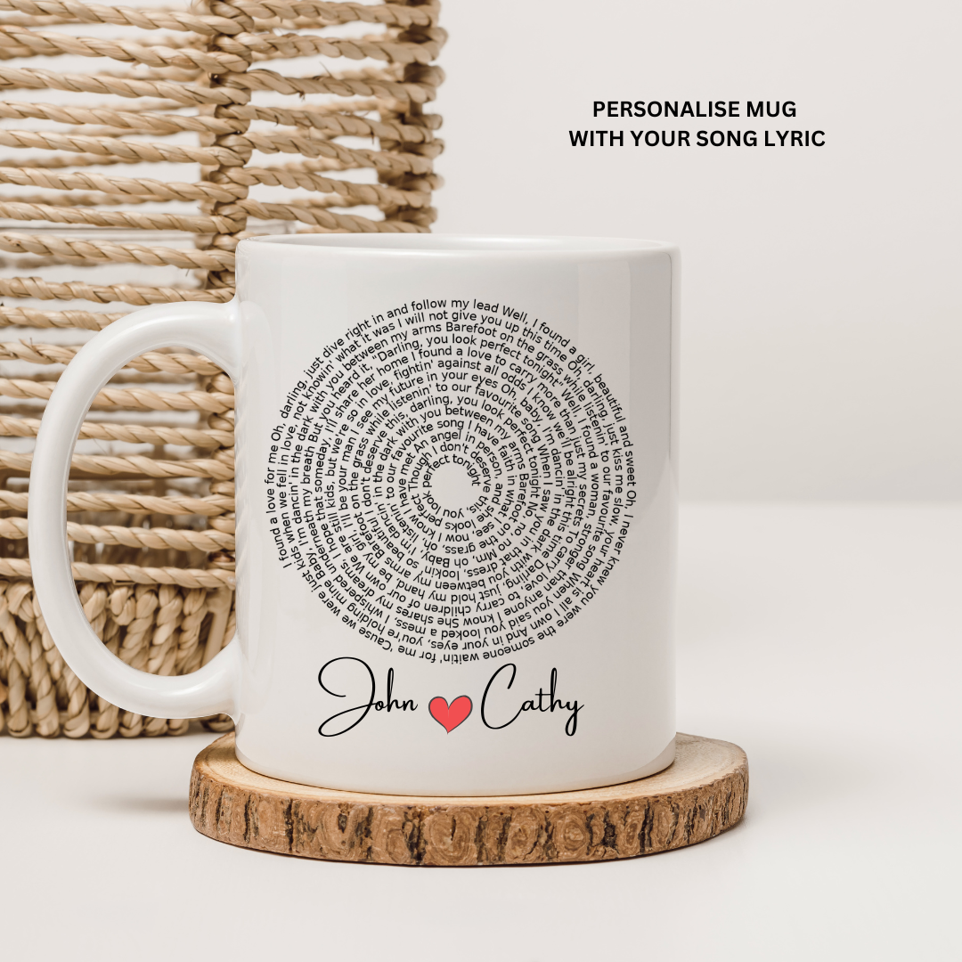 Personalised Coffee Mug with Your Favorite Song Lyrics – The Perfect Valentine’s Gift