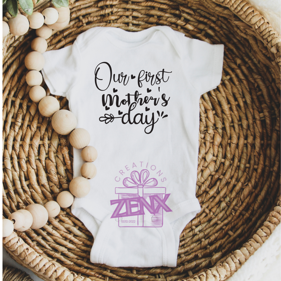 Our First Mother's Day Baby Onesie – Matching New Mum Keepsake Gift