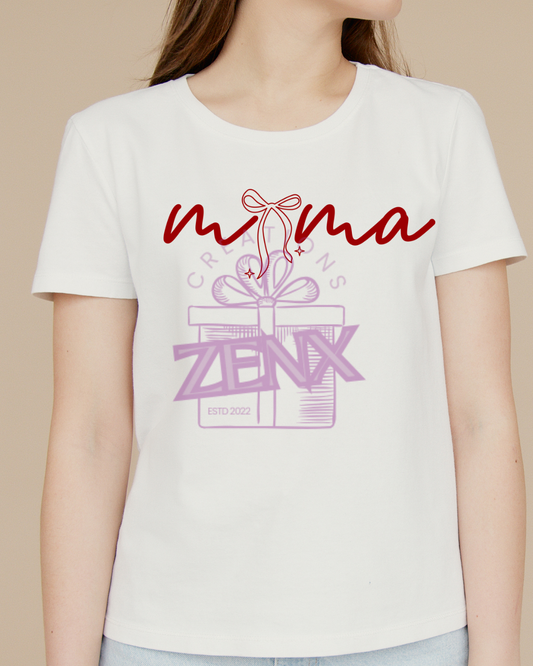 Mama Script T-Shirt — White