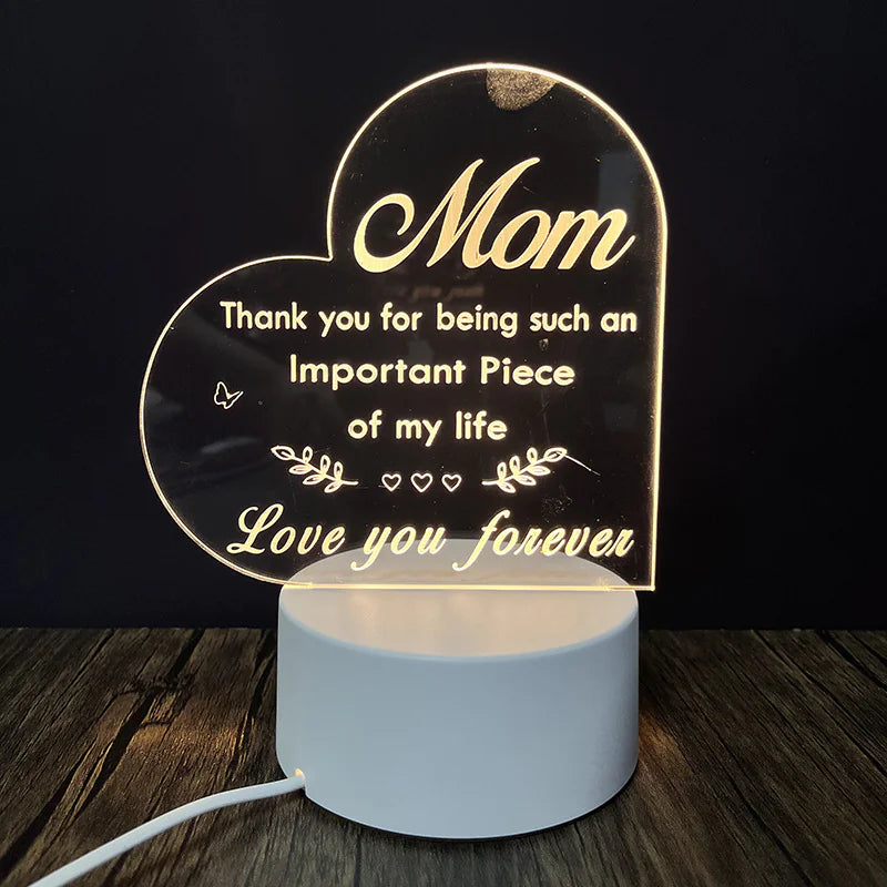 Night Light with Acrylic Engraving