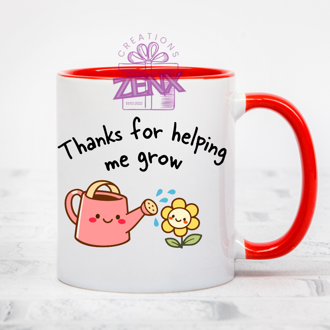 Thanks for Helping Me Grow Funny Mum Mug – Sweet Mother's Day Gift