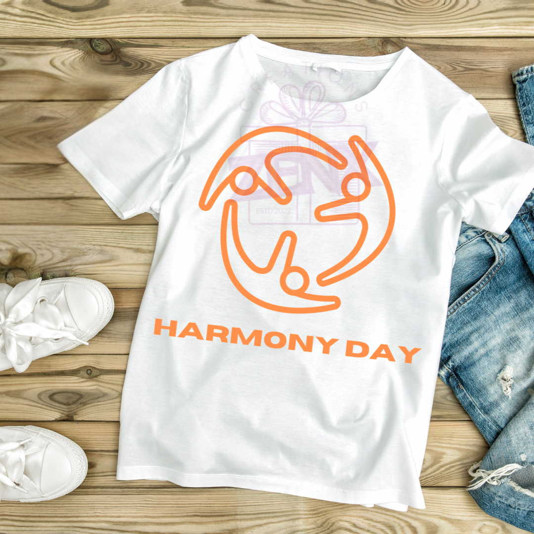 Harmony Day Unity Circle T-Shirt - White