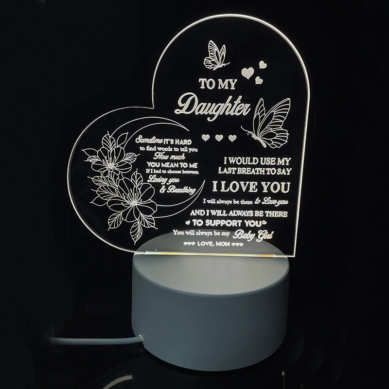 Night Light with Acrylic Engraving