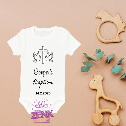 Personalized Baptism Onesie – A Cherished Keepsake for a Special Day