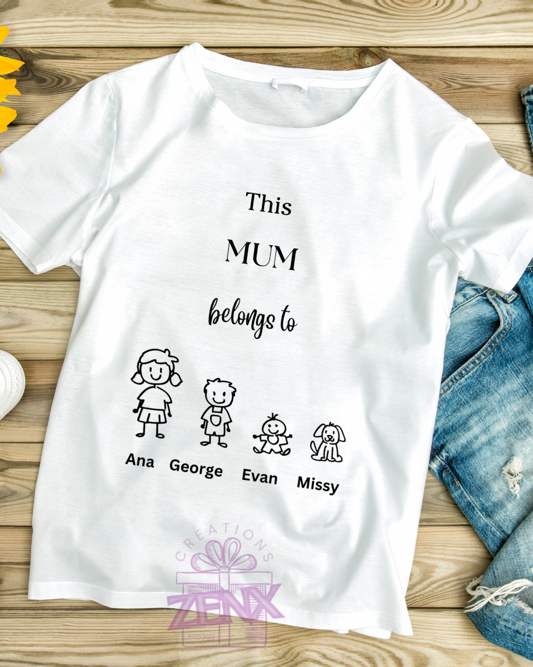 This Mum Belongs To" Personalized T-Shirt – A Heartfelt Mother’s Day Gift! 💖👕