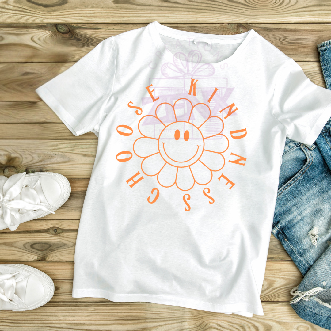 Choose Kindness Smiley Face T-Shirt | Retro Harmony Day Cotton Top