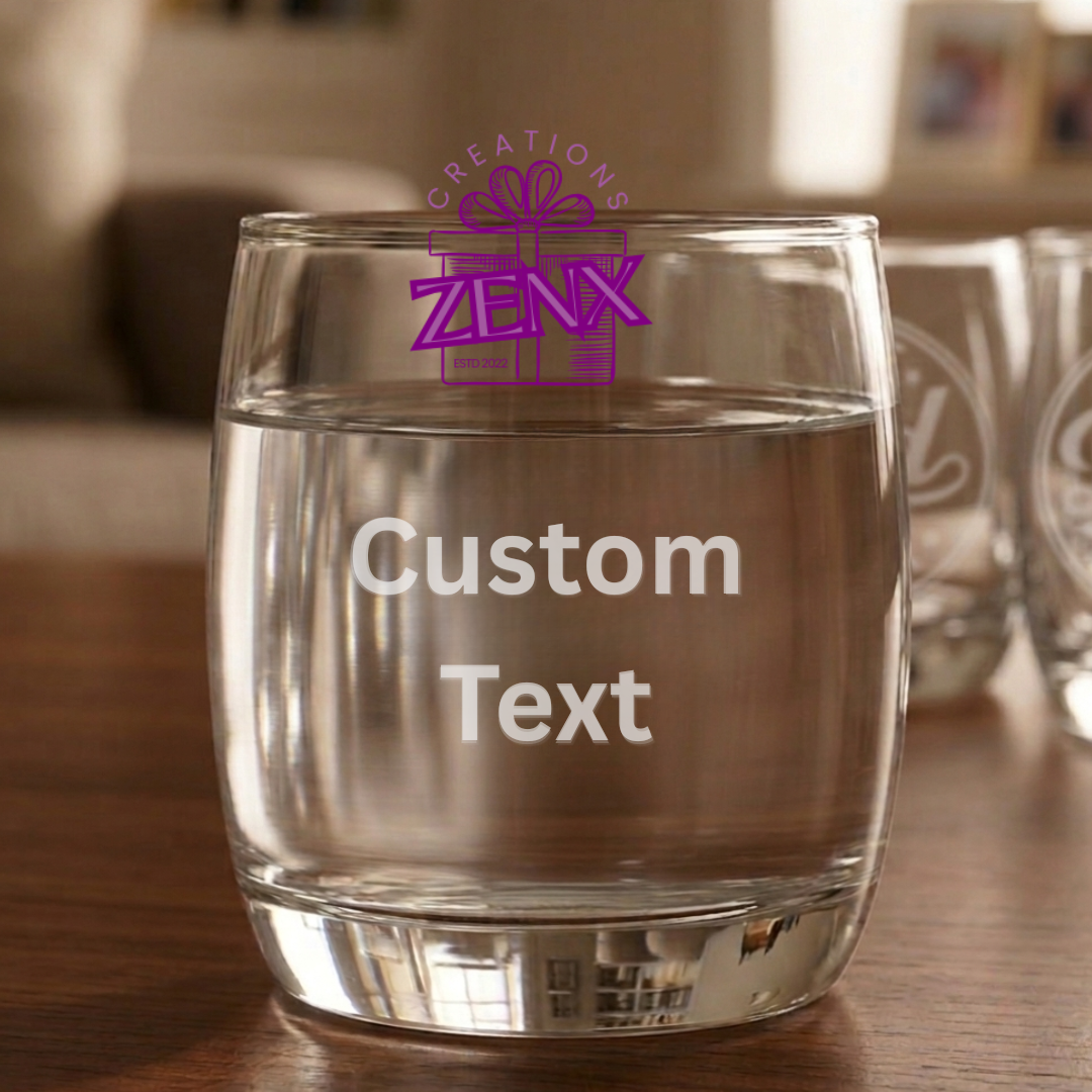 Personalised Engraved Whisky Glass – Custom Text | Father's Day Gift