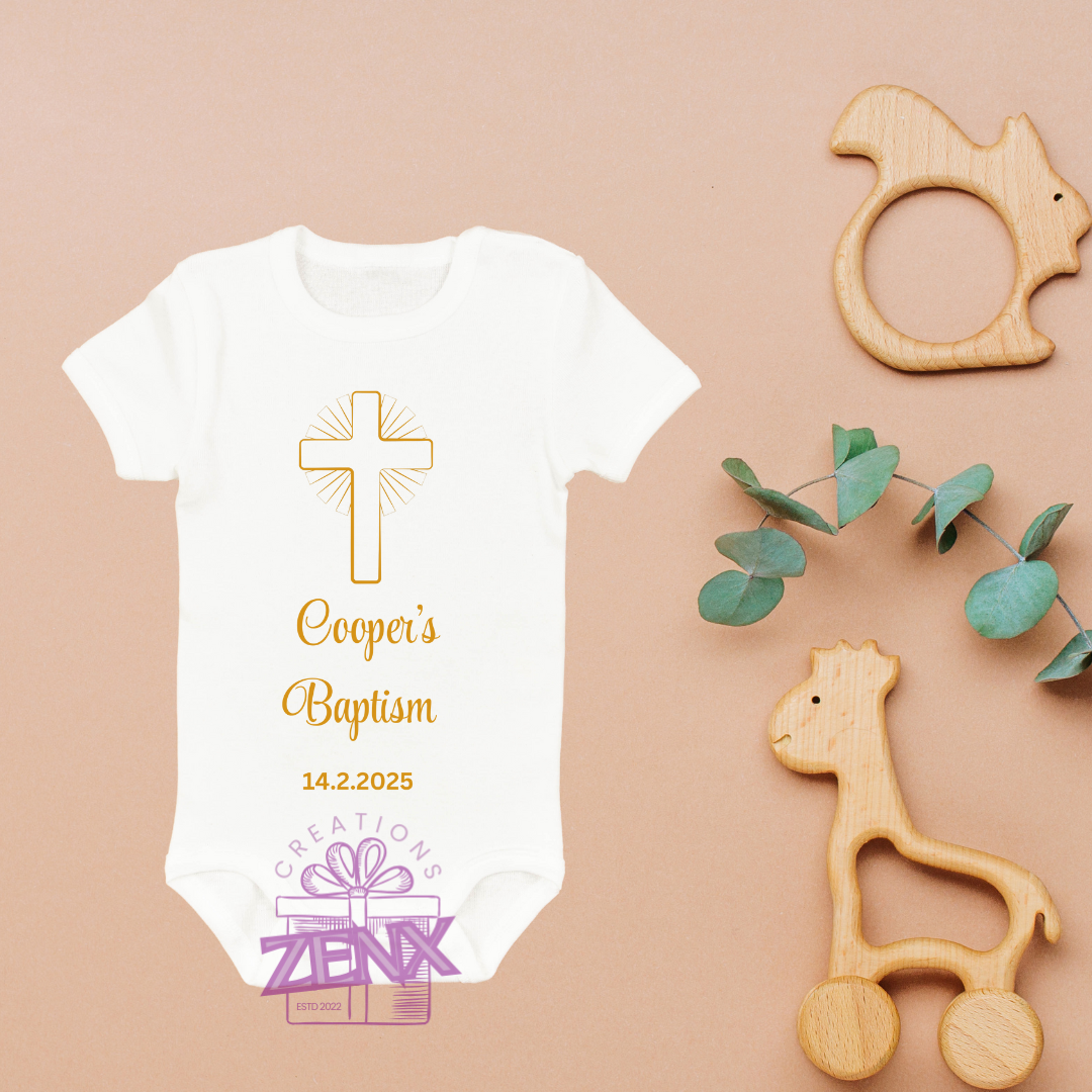 Personalized Baptism Onesie – A Cherished Keepsake for a Special Day