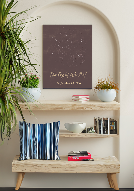 Personalised Star Map Print – Custom Night Sky Art for Your Special Date