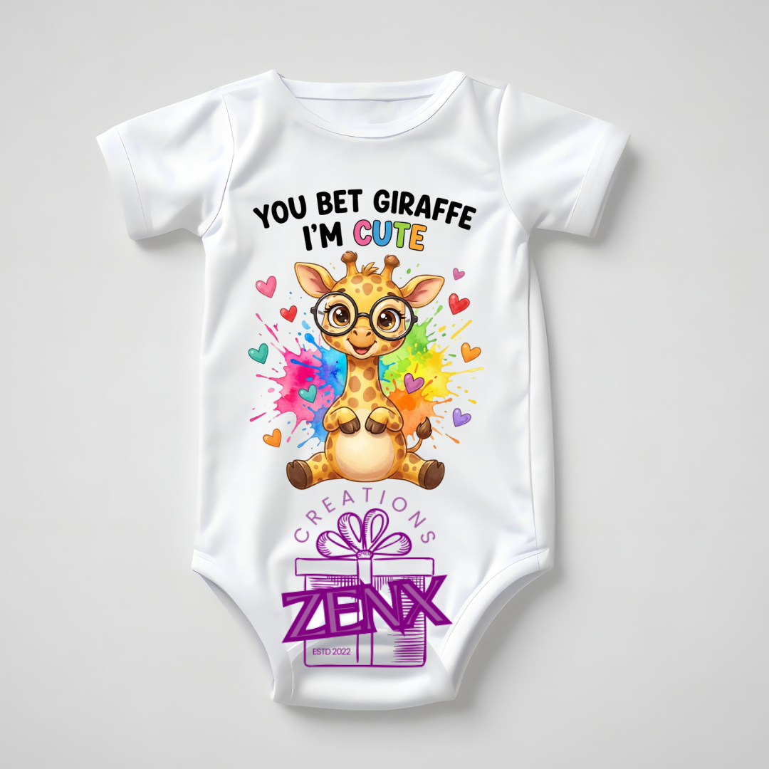 Custom DTF Baby Onesie – personalised Father's Day gift, Melton