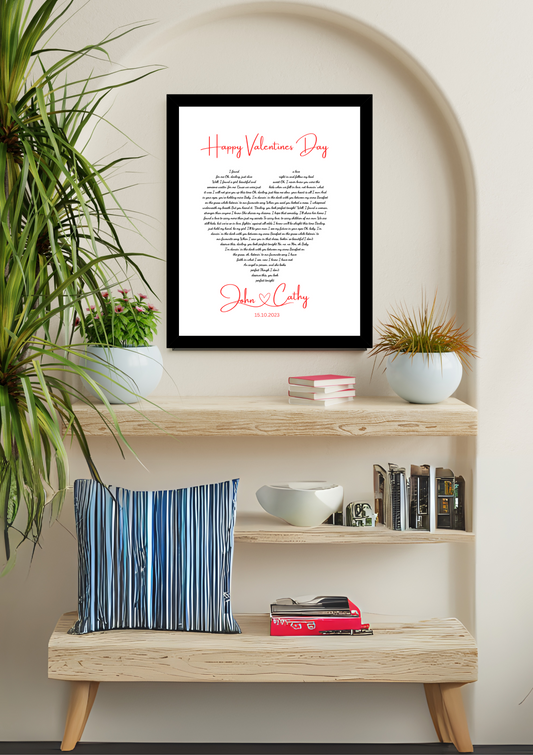 Personalized Song Lyrics– Digital Print 🎶💌