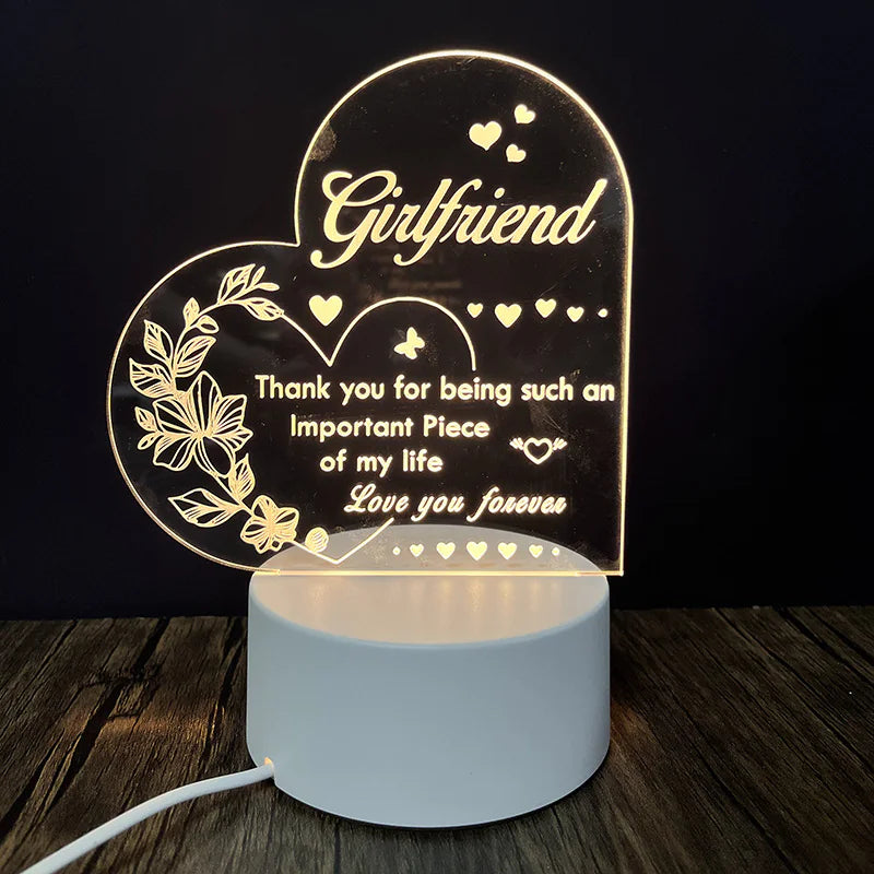 Night Light with Acrylic Engraving