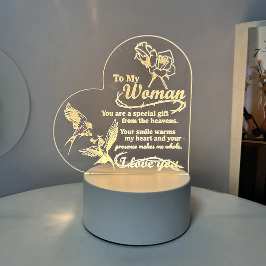 Night Light with Acrylic Engraving