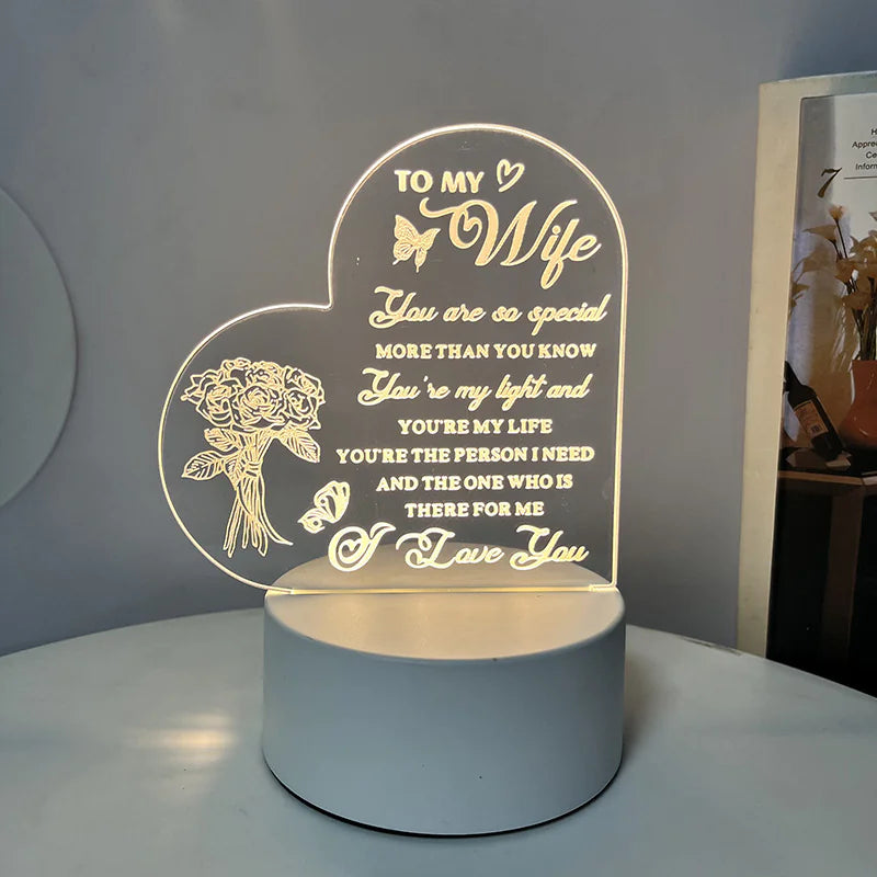 Night Light with Acrylic Engraving