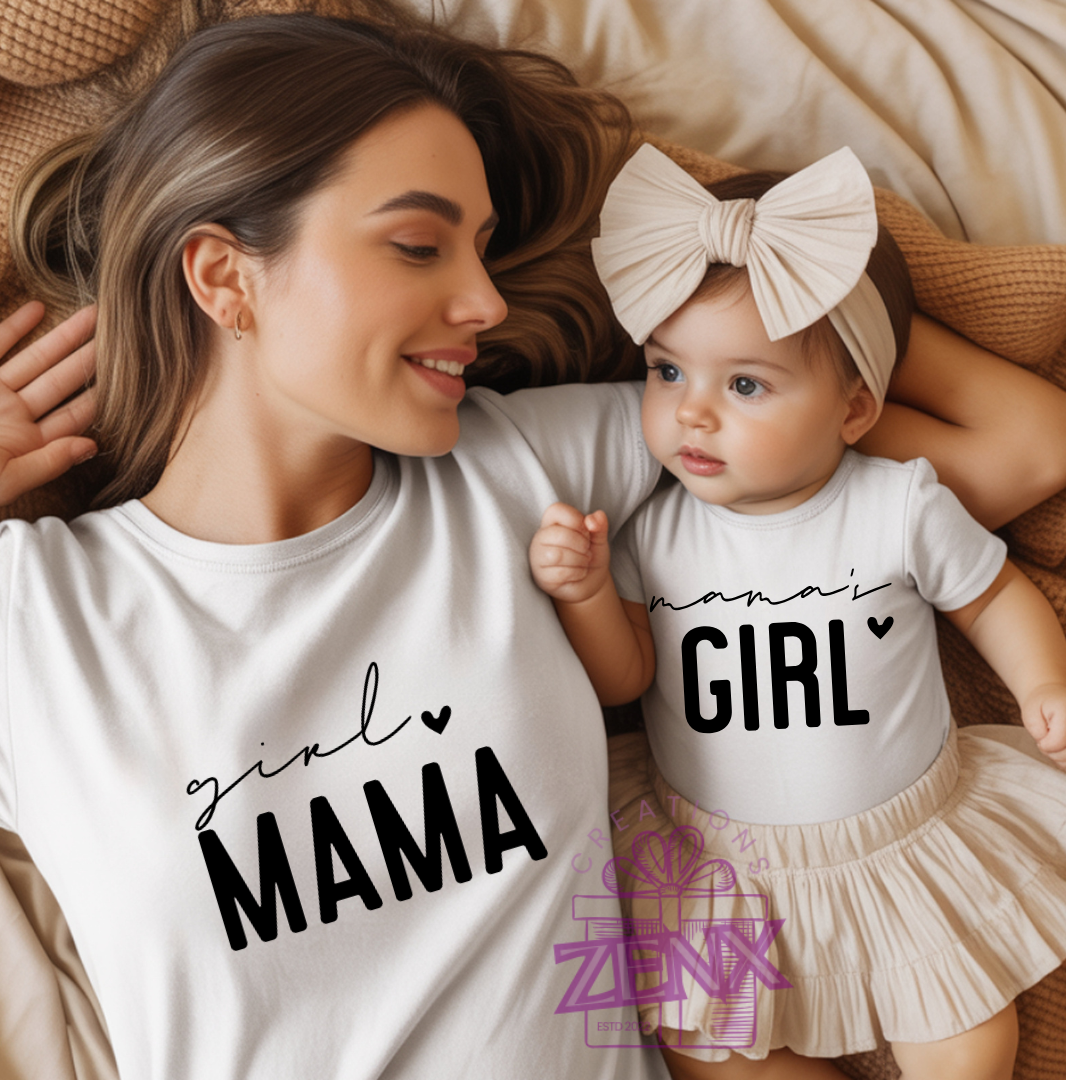 Girl Mama & Mama's girl Matching T-Shirt Set