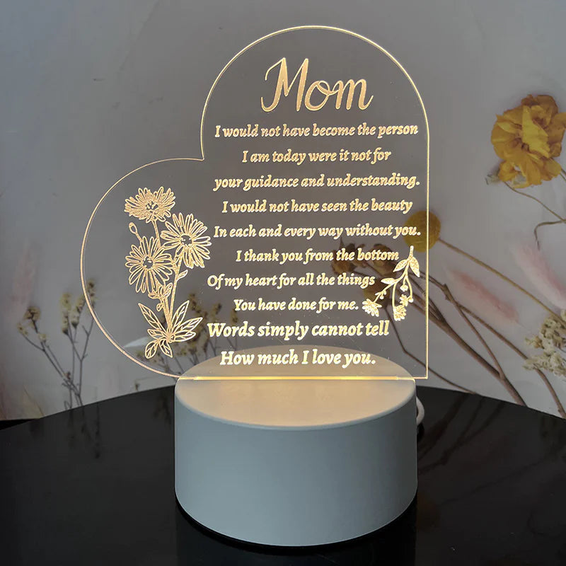 Night Light with Acrylic Engraving